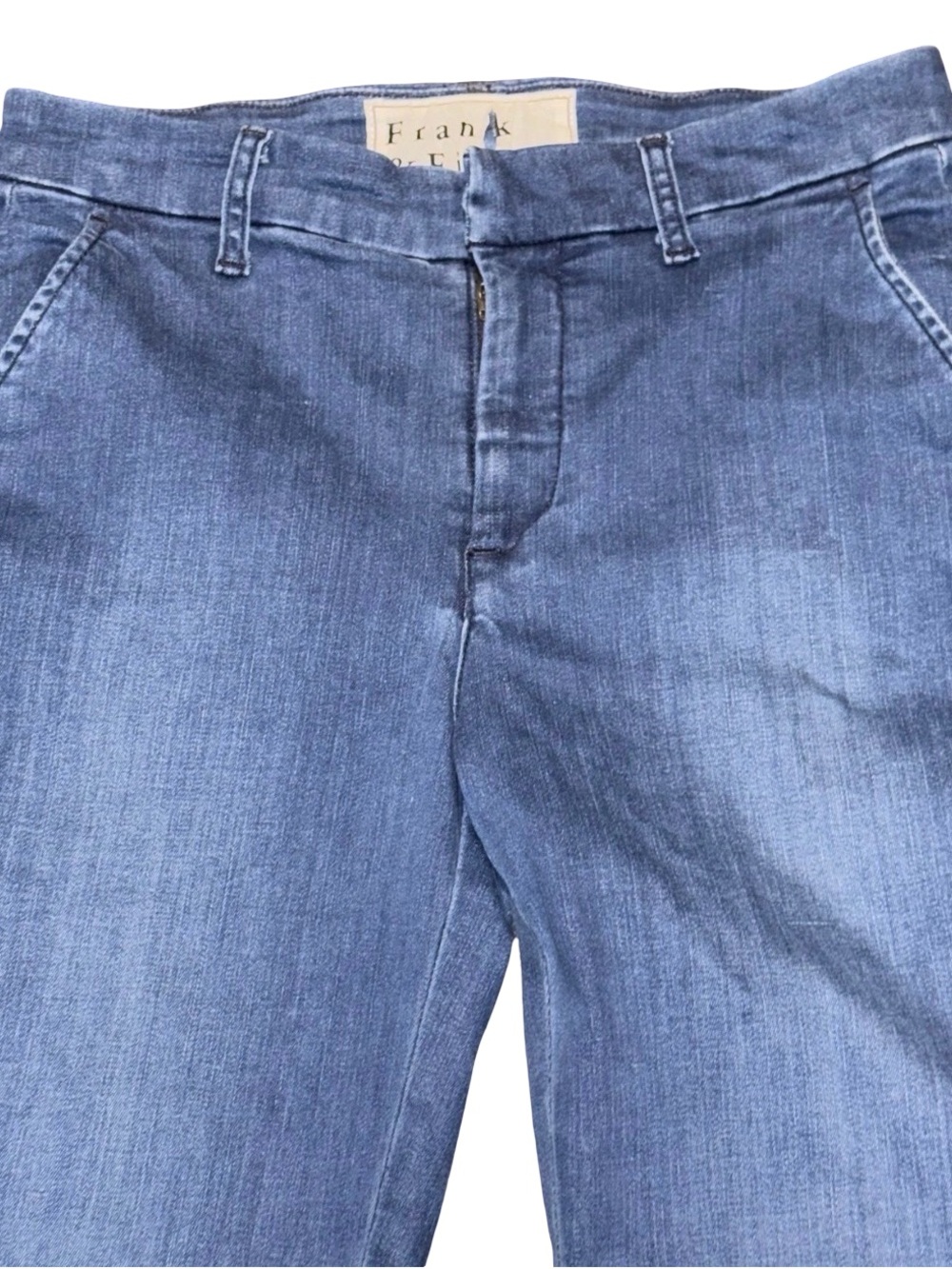Frank & Eileen Women’s Wicklow Raw Hem Blue Denim Jeans Size 4 - Picture 3 of 10